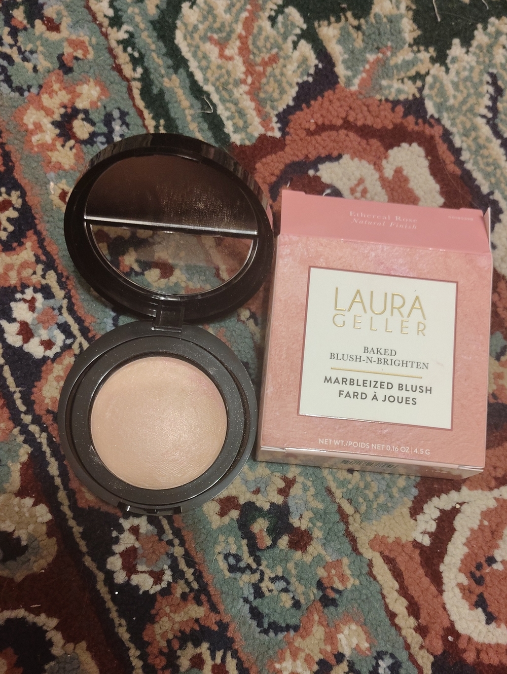 Laura Geller Baked Blush- N- Brighten Marbleized Blush In Shade Ethereal Rose